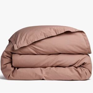 PARACHUTE COMPLETE KING/CAL KING Duvet Cover & 2 Sham Set In Clay 100% Percale